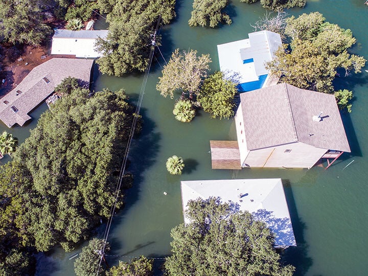Flood Testing Homes under water after natural disaster