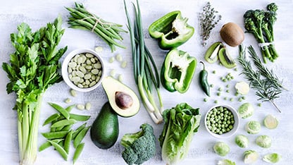 Group of green vegetables