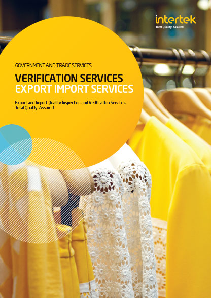 Cover of the Export/Import Verification Services for Bangladesh Brochure